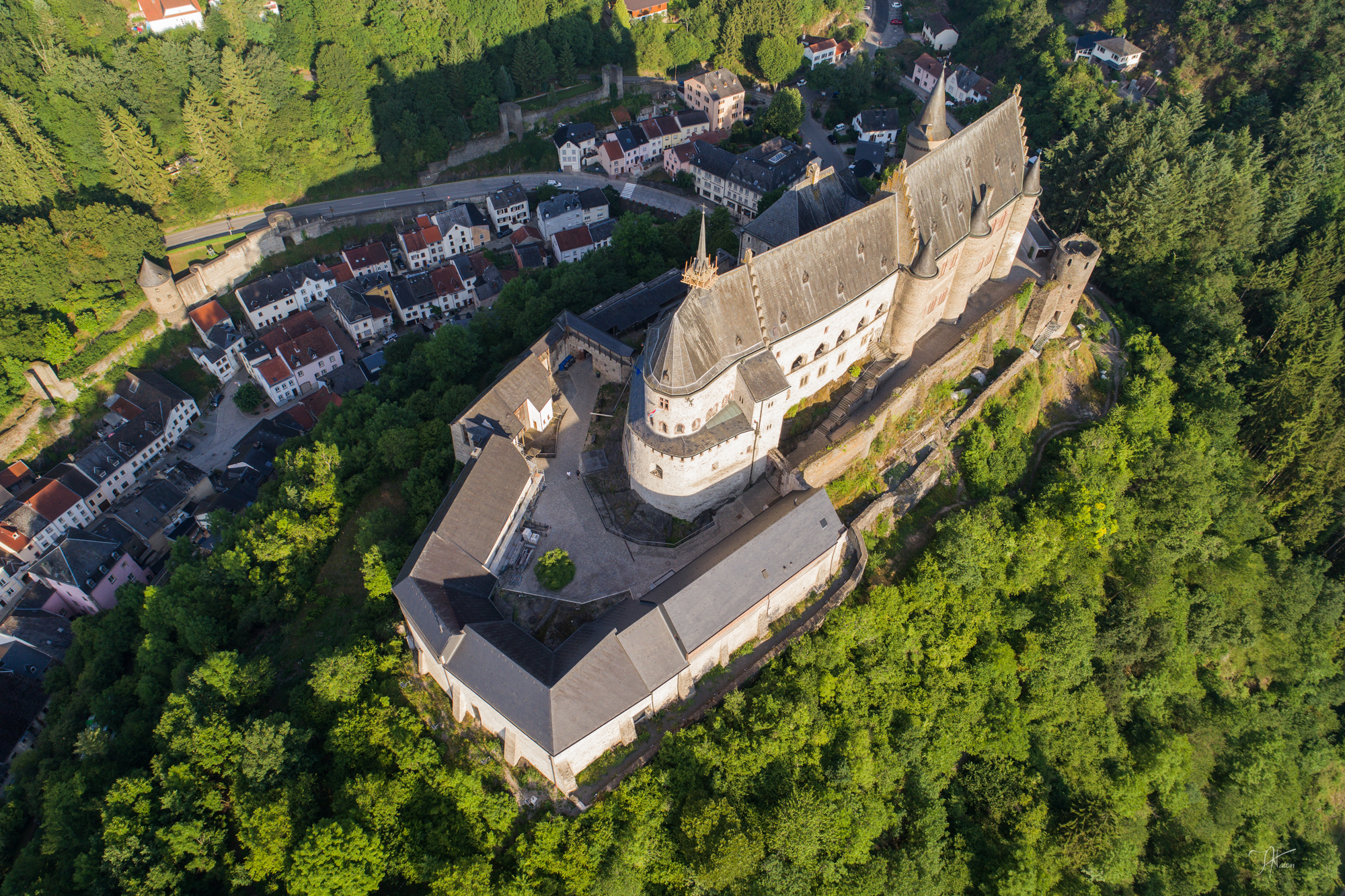 Schloss Vianden Luftaufnahme